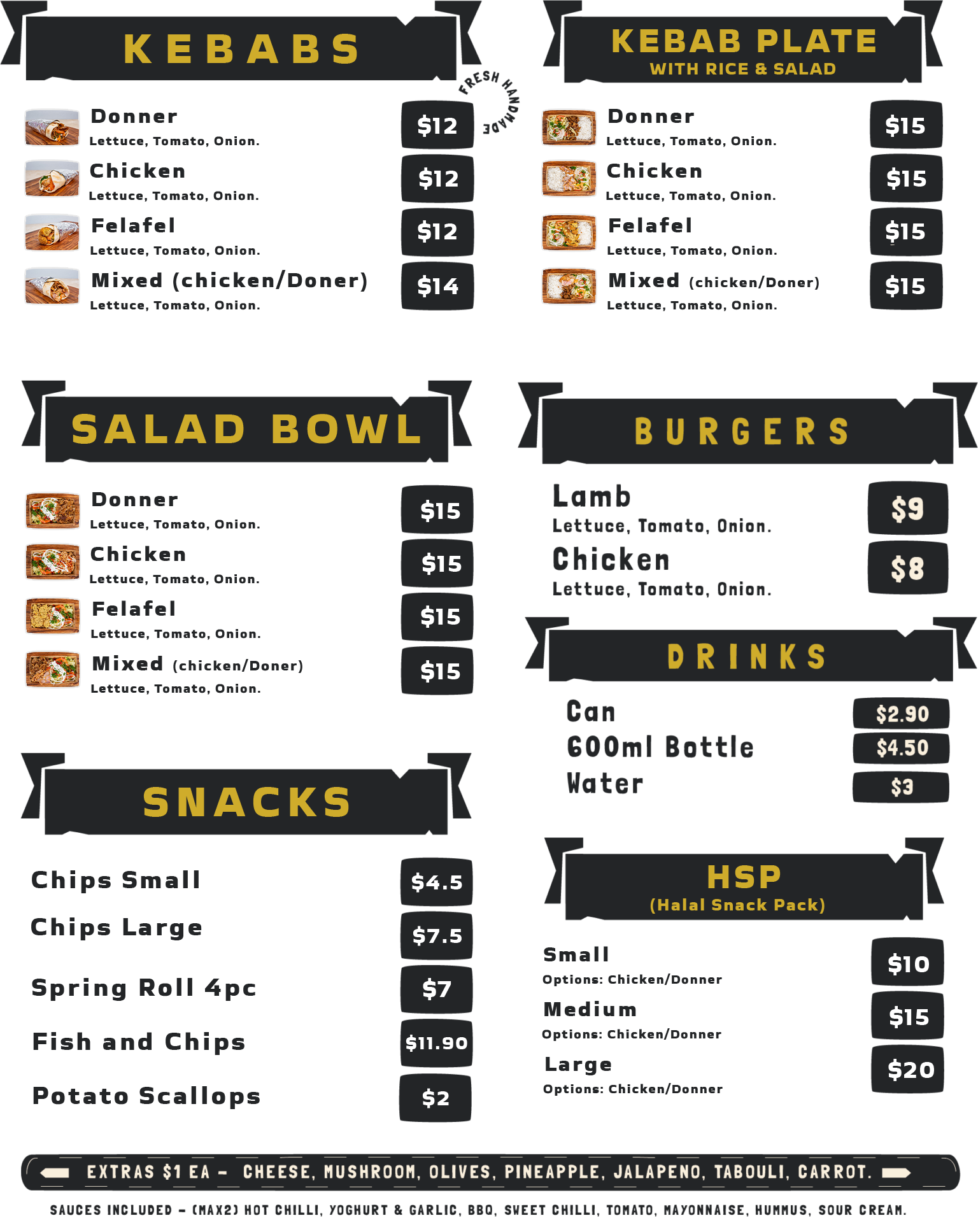 Menu – Kebab King Lismore